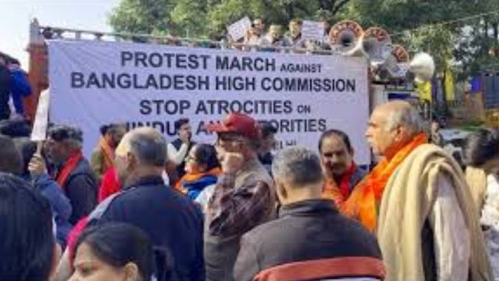 দিল্লিতে বাংলাদেশ হাইকমিশন অভিমুখে পদযাত্রা, হামলার আশঙ্কা