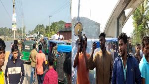 লালমোহনে শিক্ষার্থীদের বিক্ষোভ, মহাসড়ক অবরোধ