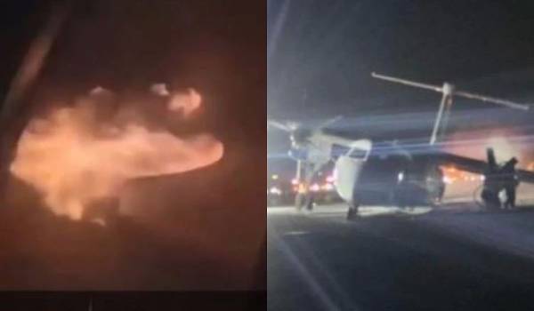 কানাডায় জরুরি অবতরণের সময় যাত্রীবাহী বিমানে আগুন