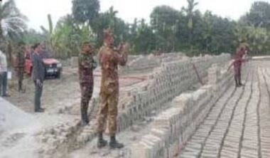 নাটোরে অবৈধ ইটভাটায় অভিযান, পানি ছিটিয়ে বন্ধ