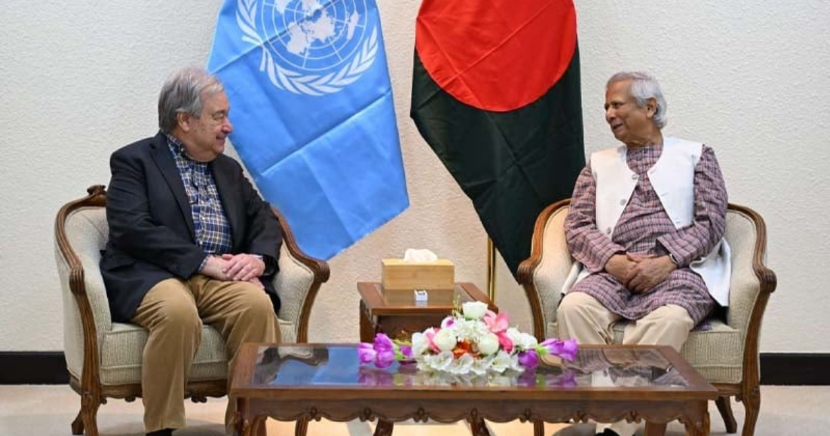 জাতিসংঘ মহাসচিবের সঙ্গে প্রধান উপদেষ্টার বৈঠক চলছে 