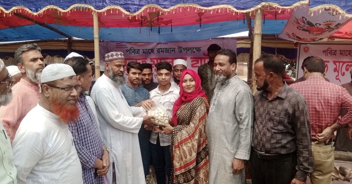 নান্দাইল পবিত্র মাহে রমজান উপলক্ষ্যে মাস ব্যাপী সুলভ মূল্যের হাট উদ্বোধন