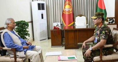 প্রধান উপদেষ্টার সঙ্গে সেনাপ্রধানের সৌজন্য সাক্ষাৎ