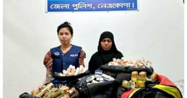 দুর্গাপুরে ভারতীয় চোরাই কসমেটিকসহ নারী আটক