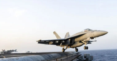 ইয়েমেনের হামলা থেকে বাঁচতে সাগরে ডুবল মার্কিন এফ/এ-১৮ যুদ্ধবিমান