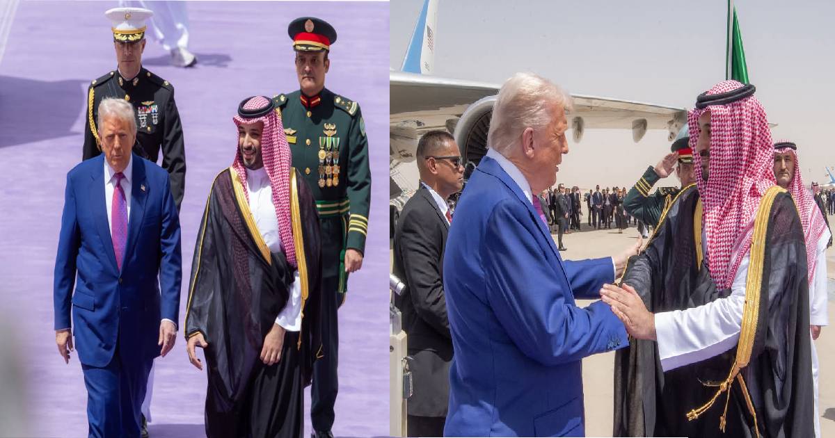 সৌদি আরব রিয়াদে আমেরিকান প্রেসিডেন্ট ডোনাল্ড ট্রাম্প