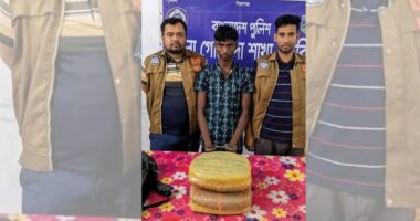 নাটোরে ৪ কেজি গাঁজা সহ এক মাদক ব্যবসায়ী আটক