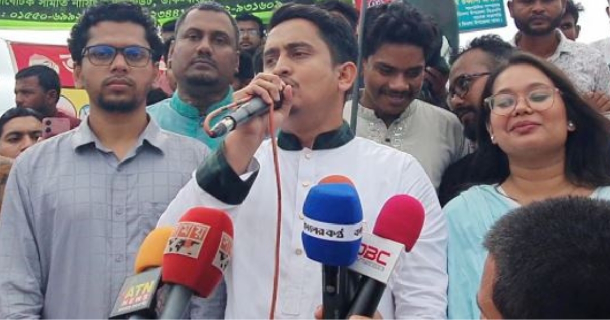 ভালো মানুষকে নির্বাচিত করলেই জুলাই অভ্যুত্থান সার্থক হবে : সারজিস আলম