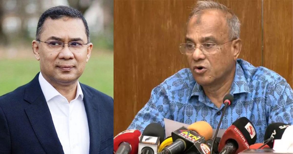 তারেক রহমানের দেশে আসতে কোন বাধা নেই, তিনি যেকোন সময় দেশে আসতে পারেন : স্বরাষ্ট্র উপদেষ্টা