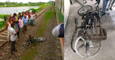 অরক্ষিত রেল ক্রসিং পারাপারের সময় ট্রেনে কাটা পড়ে ২ মোটরসাইকেল আরোহী নিহত