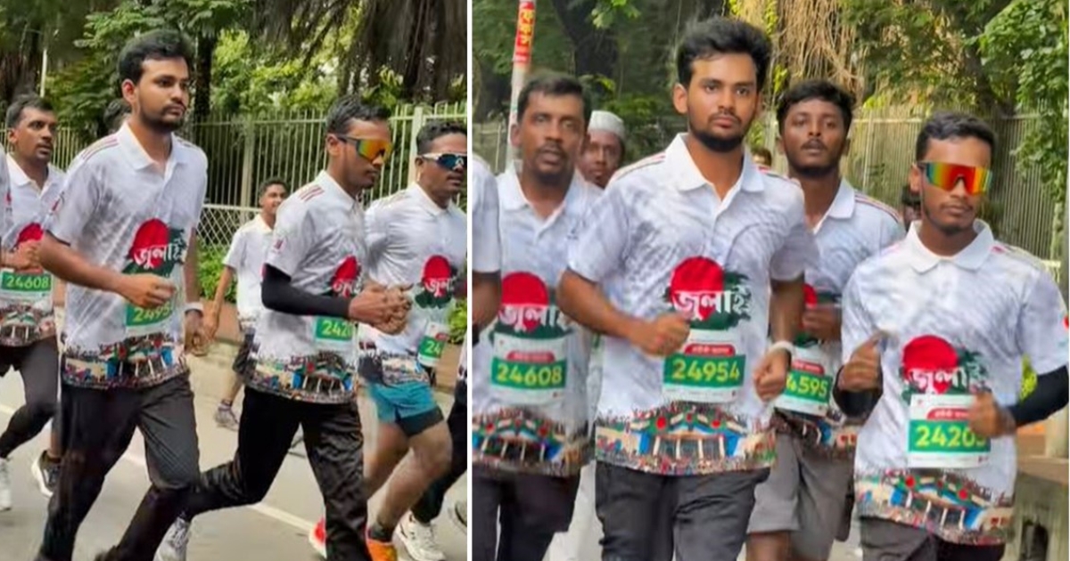 ঢাকার সড়কে ম্যারাথনে দৌড়ালেন উপদেষ্টা আসিফ মাহমুদ