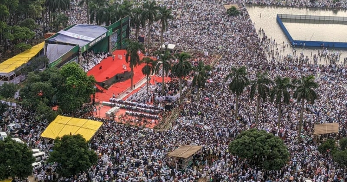 এই মাতৃভূমি ইসলামের হাতেই নিরাপদ,লাখো মানুষের জমায়েতে না ছিল সংঘর্ষ, না ছিল বিশৃঙ্খলা