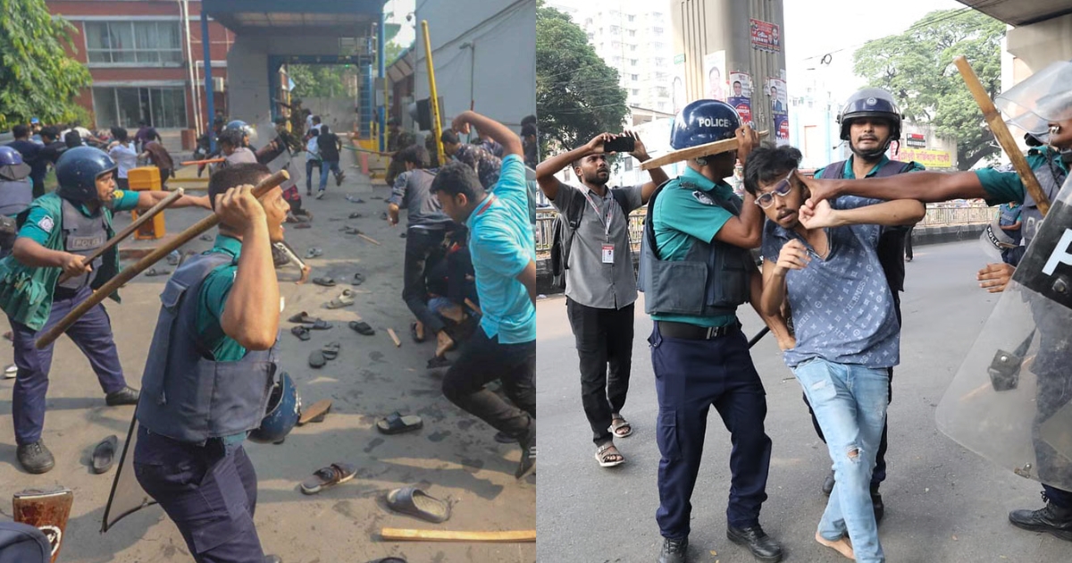 সচিবালয়ের সামনে শিক্ষার্থীদের লাঠিপেটা, আহত ৪০