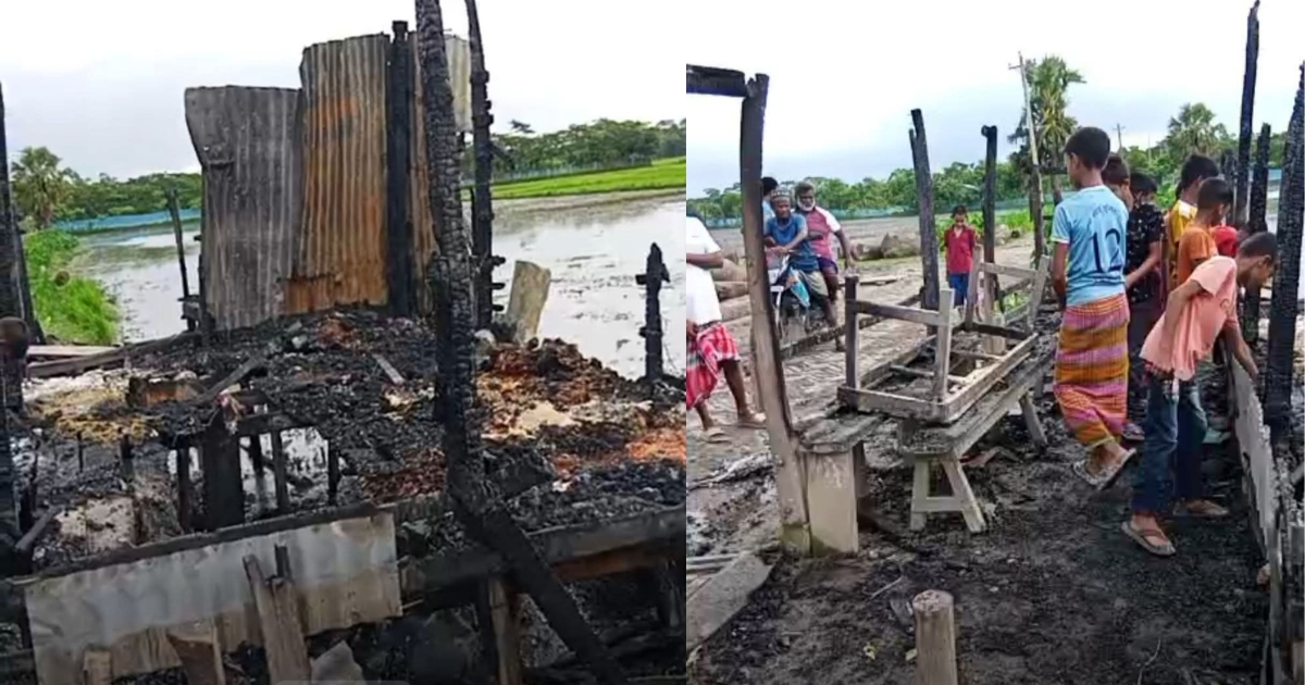 গলাচিপায় অগ্নিকান্ডে লাখ টাকার মালামাল পুড়ে ভস্মীভূত