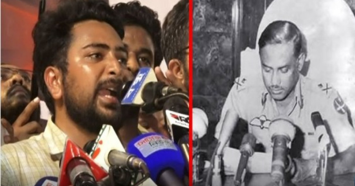মেজর জিয়া চট্টগ্রাম থেকেই স্বাধীনতার ঘোষণা দিয়েছিলেন: নাহিদ