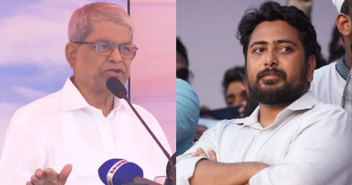 জাতীয় সরকার প্রসঙ্গে নাহিদের দাবি ‘ঠিক নয়’ — মির্জা ফখরুল