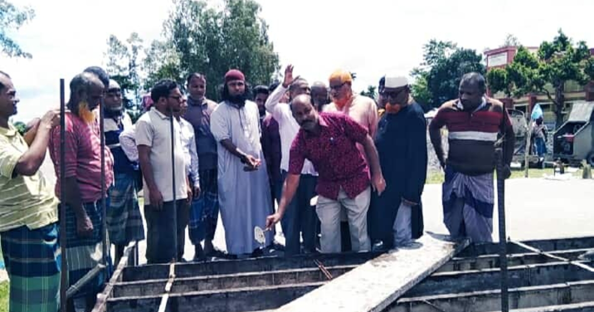 রৌমারীতে রিভার প্রকল্পের স্কুল কাম ফ্লাড শেল্টার নির্মাণ কাজের শুভ উদ্ভোধন