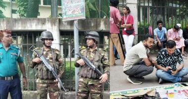 বিএনপির ফজলুর রহমানকে গ্রেফতারের দাবিতে বাসার সামনে অবস্থান ছাত্র-জনতার,সেনা মোতায়েন