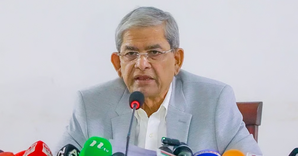 ভোট বানচালে দিল্লিতে হাসিনাকে ২৫০০ কোটি টাকা দিয়েছে এস আলম : মির্জা ফখরুল