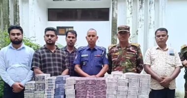 গলাচিপায় যৌথবাহিনীর অভিযানে শুল্ককর ফাঁকির নকল ব্যান্ডের ৫০ হাজার ৩০০ শলাকা সিগারেট উদ্ধার
