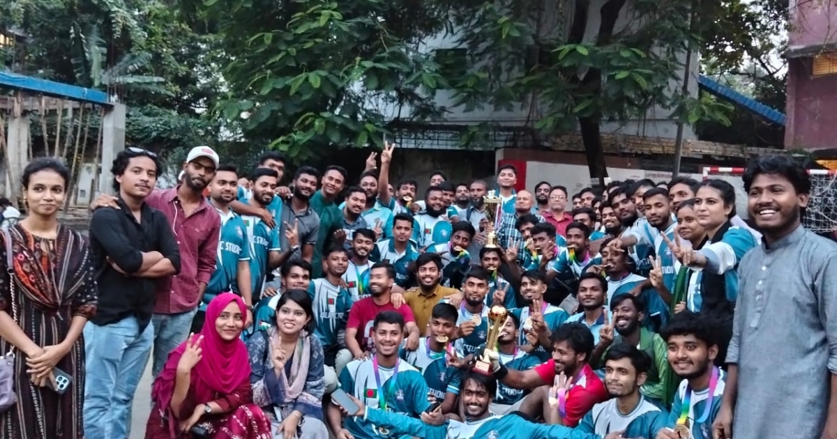 কবি নজরুল কলেজ আন্তঃবিভাগ ফুটবল টুর্নামেন্টে চ্যাম্পিয়ন ইসলামিক স্টাডিজ বিভাগ