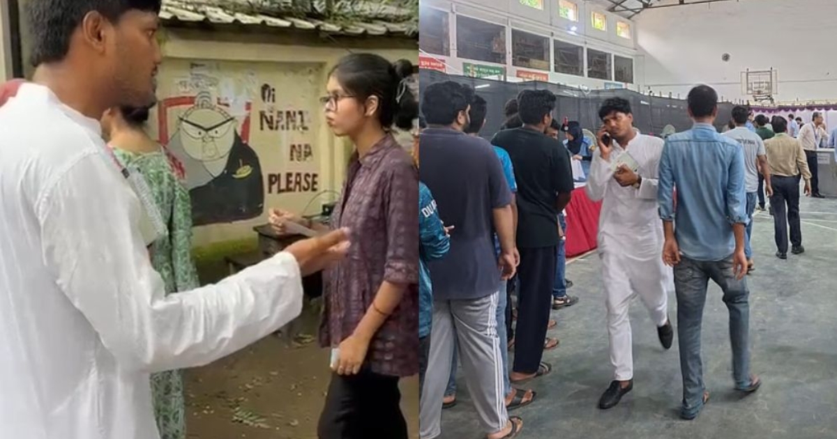 নিয়ম ভেঙে ভোটকেন্দ্রে ঢুকে পড়লেন আবিদুল ইসলাম খান