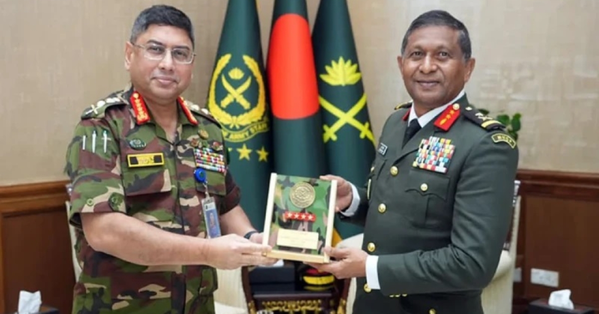 সেনাপ্রধানের সঙ্গে মালদ্বীপ ডিফেন্স ফোর্স প্রধানের সাক্ষাৎ