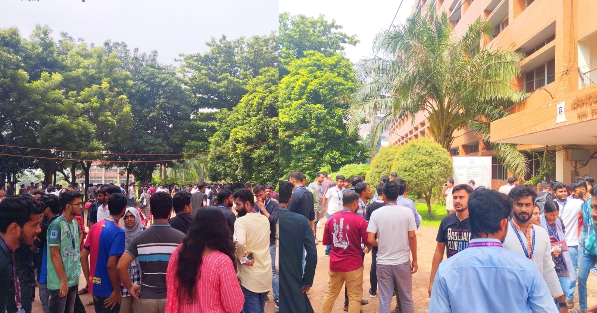 দীর্ঘ সারি, প্রাণবন্ত পরিবেশ : গকসু নির্বাচনে শিক্ষার্থীদের উচ্ছ্বাস