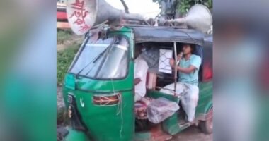 নিষিদ্ধঘোষিত দলের লোকদের বাসা ভাড়া না দিতে পুলিশের মাইকিং