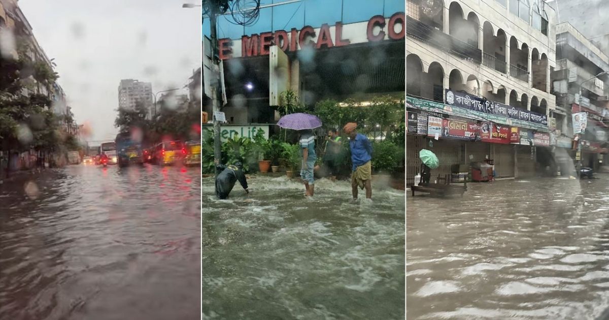 রাত থেকে বৃষ্টি, ঢাকার বিভিন্ন এলাকায় জলাবদ্ধতা