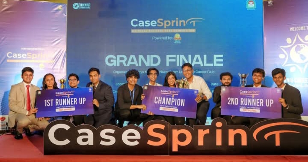 কেসস্প্রিন্ট ২০২৫ এর ফাইনালে বিজয়ী বিইউপির ‘ব্যাকসিট ড্রাইভারস’