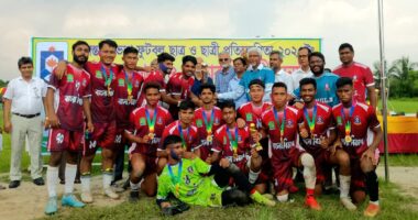 গবিতে আন্তঃবিভাগ ফুটবলের শিরোপা জিতলো বাংলা ও সমাজবিজ্ঞান বিভাগ