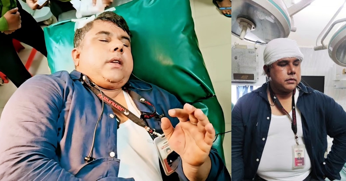 সংবাদ সংগ্রহ করতে গিয়ে সন্ত্রাসী হামলার শিকার যমুনা টিভির সাংবাদিক