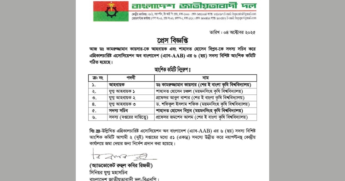 এ্যাব কমিটির প্রেস বিজ্ঞপ্তিতে বিশ্ববিদ্যালয়ের নাম বিকৃতি, শিক্ষক-শিক্ষার্থী-সাবেকদের ক্ষোভ