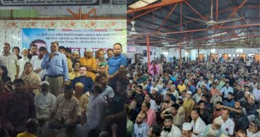 বৈরি আবহাওয়া উপেক্ষা করে মঠবাড়িয়ায় বিএনপির সমাবেশে জনতার ঢল