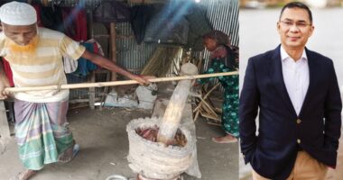 তিন যুগ ধরে বুক দিয়ে ঘানি টানা সেই বৃদ্ধের পাশে দাঁড়ালেন তারেক রহমান