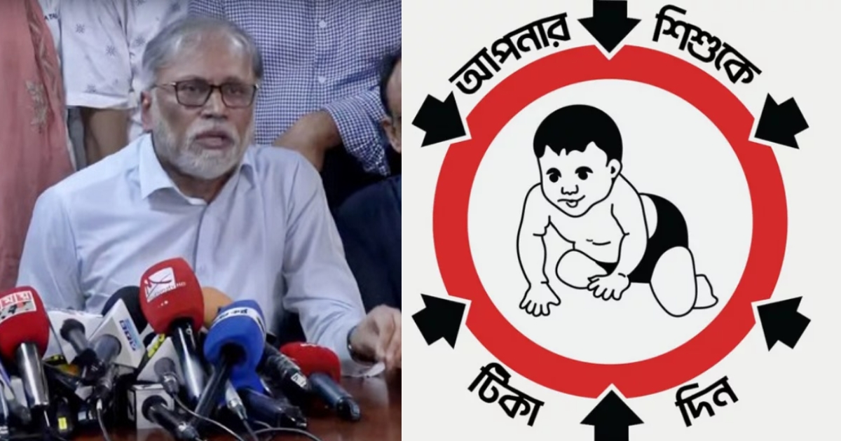 সারা দেশে বিনামূল্যে টাইফয়েডের টিকা দেওয়া হবে পাঁচ কোটি শিশুকে : ডা. সায়েদুর