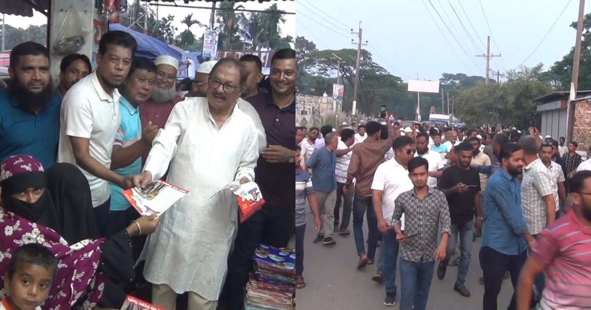 তারেক রহমানের ৩১ দফার বার্তা ছড়িয়ে দিচ্ছেন গোলাম নবী আলমগীর, ভোলায় পথসভায় জনতার ঢল