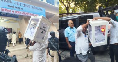 রাকসু নির্বাচন : ভােট গ্রহণ শেষ, বিশেষ নিরাপত্তায় ব্যালট বাক্স নেওয়া হচ্ছে গননার জন্য