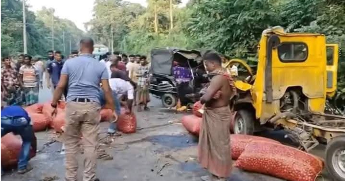 মধুপুরে ভয়াবহ সড়ক দুর্ঘটনা ত্রিমুখী সংঘর্ষে নিহত ২