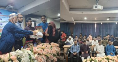 জবির শারীরিক প্রতিবন্ধী শিক্ষার্থীদের ‘অদম্য মেধাবী সংবর্ধনা’ প্রদান করলো শিবির