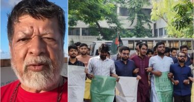 ইসরায়েলি বাহিনী কর্তৃক অপহৃত শহিদুল আলমের মুক্তির দাবিতে জবি শিক্ষার্থীদের মিছিল