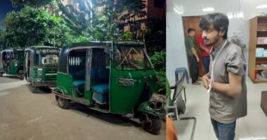 সিএনজির ধাক্কায় নজরুল বিশ্ববিদ্যালয়ের শিক্ষার্থী আহত, ৯ সিএনজি আটক