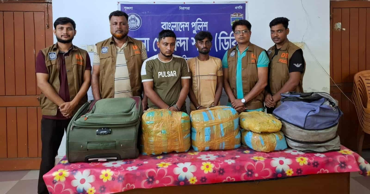 নাটোরে ১১ কেজি গাঁজা সহ দুই মাদক ব্যবসায়ী আটক