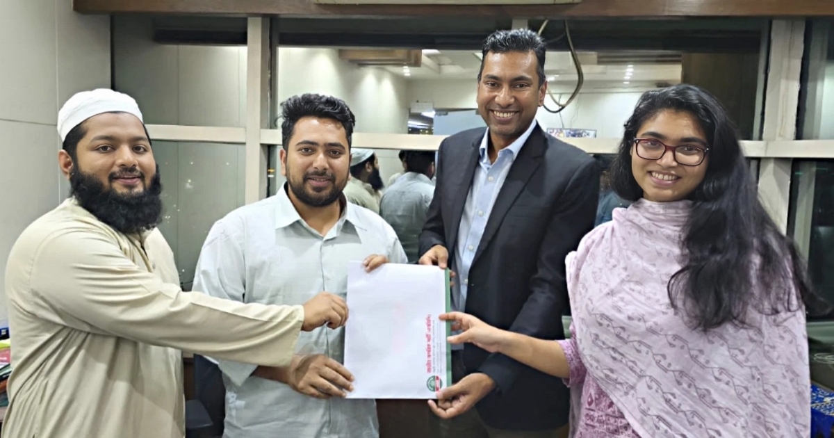 নোয়াখালী-২ আসনে এনসিপির মনোনয়নপত্র জমা দিলেন সুলতান মোহাম্মদ জাকারিয়া