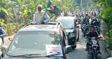 ভোলায় তিন হাজার মোটরসাইকেলে জামায়াত প্রার্থীর বিশাল শোডাউন