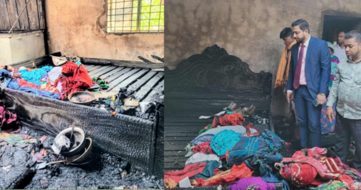 শেরপুরে ভয়াবহ অগ্নিকাণ্ডে বসতবাড়ি পুড়ে ছাই, প্রায় ২০ লাখ টাকার ক্ষতি