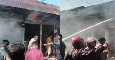 ভয়াবহ অগ্নিকাণ্ডে, ১৭ দোকান আগুনে পুড়ে ছাই