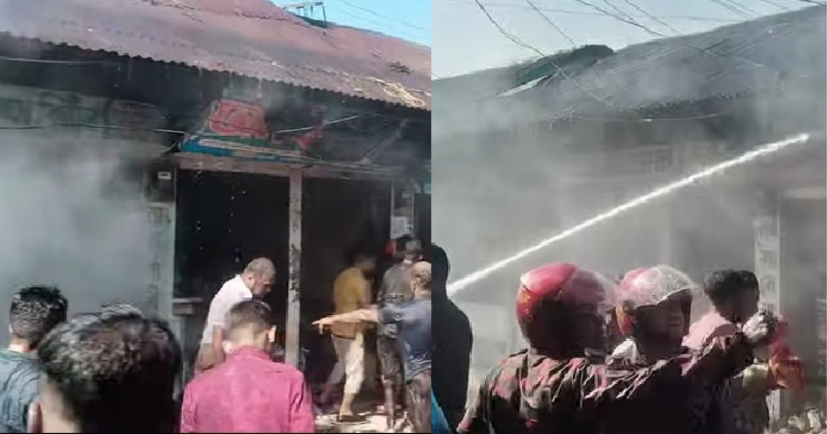 ভয়াবহ অগ্নিকাণ্ডে, ১৭ দোকান আগুনে পুড়ে ছাই