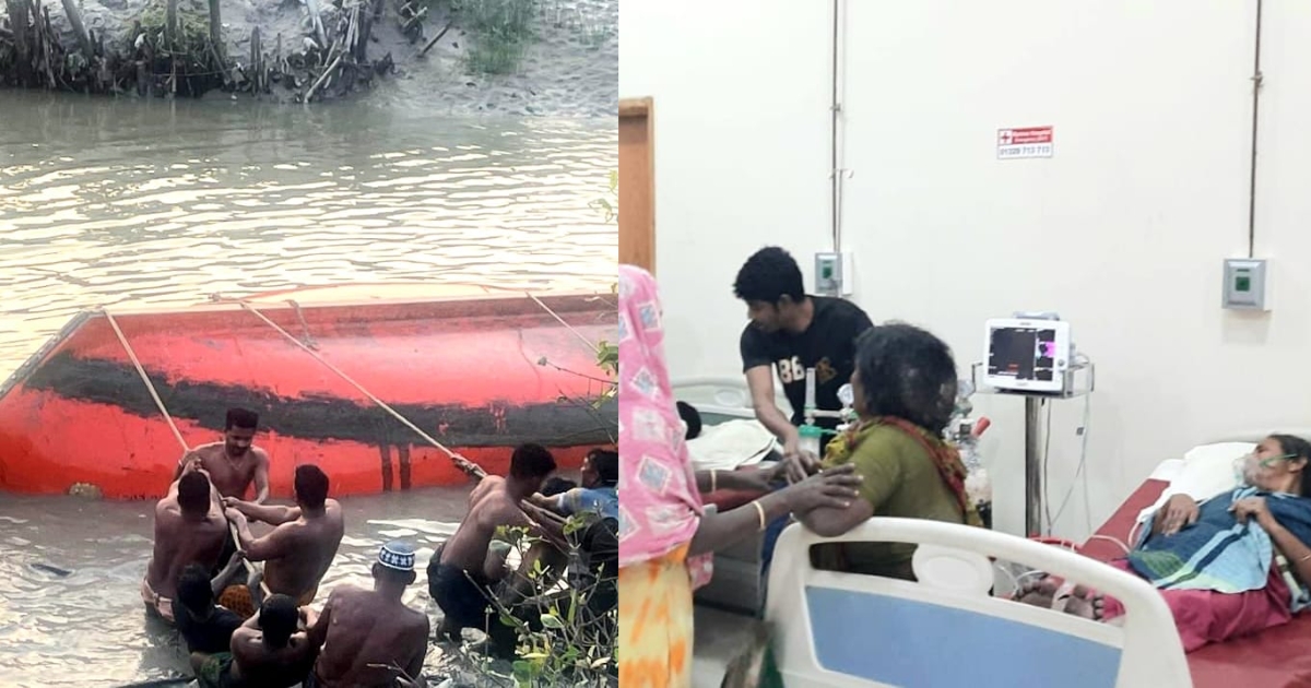 বাগেরহাটে জালিবোট উল্টে নদীতে ৫২ যাত্রী